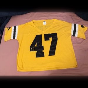 Vs pink Iowa Hawkeyes jersey type top